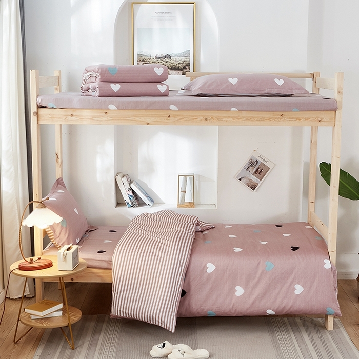 91家纺网 家纺一手货源 找家纺 恩泽2025印花学生三件套 许愿精灵咖