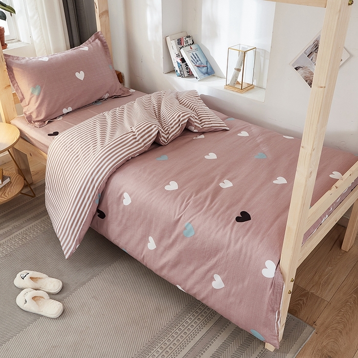 91家纺网 家纺一手货源 找家纺 恩泽2025印花学生三件套 许愿精灵咖