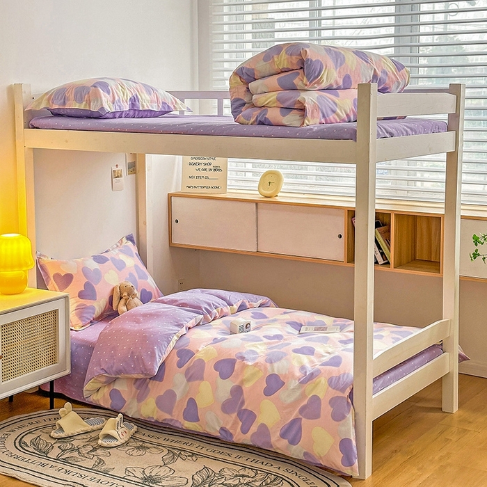 恩泽2025印花学生三件套 紫霞