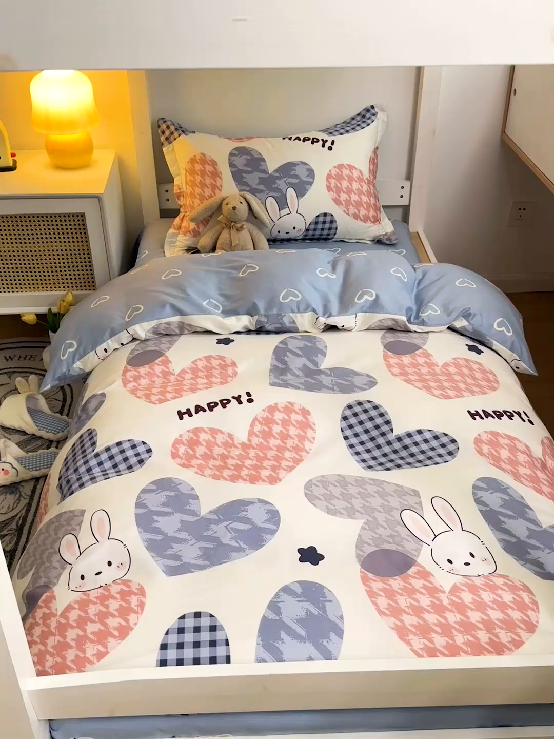 91家纺网 家纺一手货源 找家纺 恩泽2025印花学生三件套 漫步时光