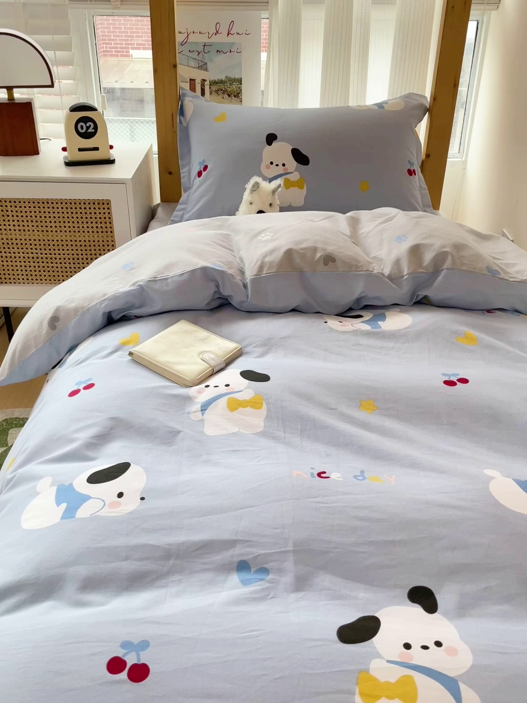 91家纺网 家纺一手货源 找家纺 恩泽2025印花学生三件套 皮皮狗