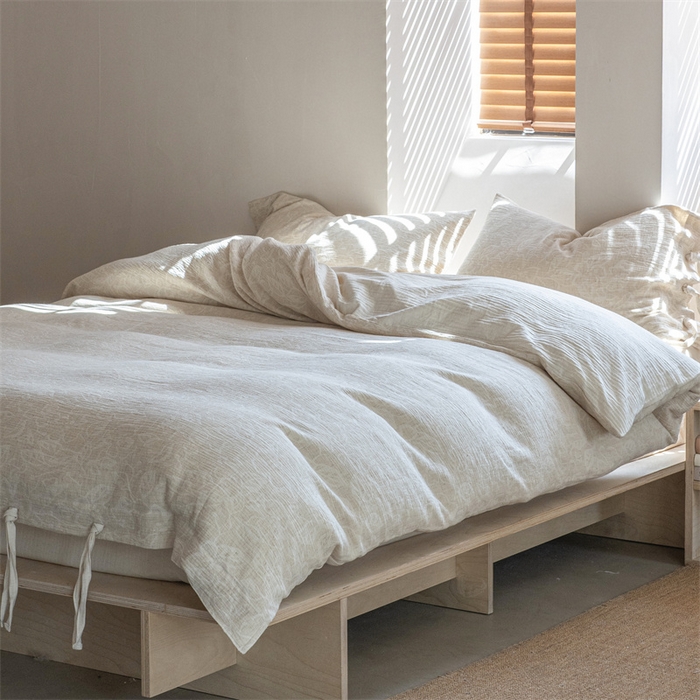 91家纺网 家纺一手货源 找家纺 （总）璞素家居 2025新款棉麻绑带款四件套