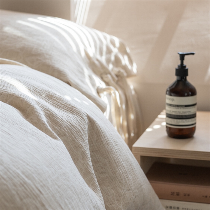 91家纺网 家纺一手货源 找家纺 （总）璞素家居 2025新款棉麻绑带款四件套