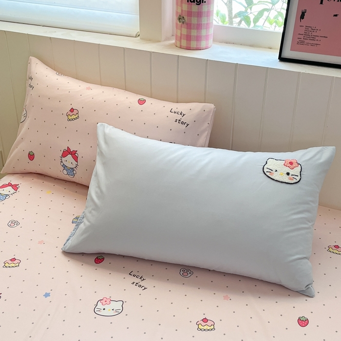 91家纺网 家纺一手货源 找家纺 如一 2025新款A类卡通印加毛巾绣水洗云朵棉四件套（提供买家秀） 淘气猫