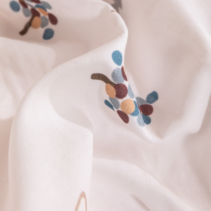 91家纺网 家纺一手货源 找家纺 锦罗绣 2025新款全棉双层纱学生套件三件套 小松树