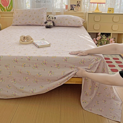 91家纺网 家纺一手货源 找家纺 （总）初念 2025春夏新款云感纱印花单床单