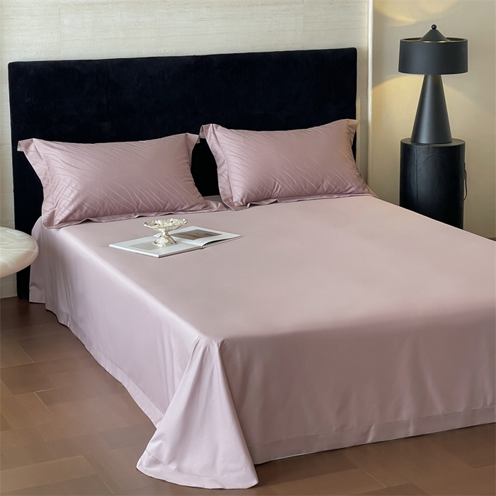 91家纺网 家纺一手货源 找家纺 凡客家居 2025新款100支（5050双股）长绒棉全棉提花四件套 布兰卡-莫奈紫