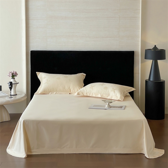 91家纺网 家纺一手货源 找家纺 凡客家居 2025新款100支（5050双股）长绒棉全棉提花四件套 花间集-浅香槟