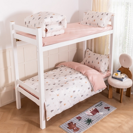 锦罗绣 2025新款全棉双层纱学生套件三件套 小松树