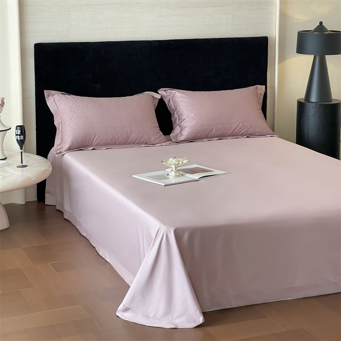 91家纺网 家纺一手货源 找家纺 凡客家居 2025新款100支（5050双股）长绒棉全棉提花四件套 克洛伊-莫奈紫