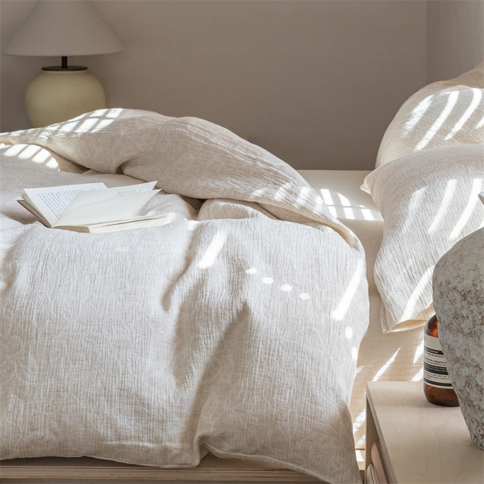 91家纺网 家纺一手货源 找家纺 （总）璞素家居 2025新款棉麻绑带款四件套