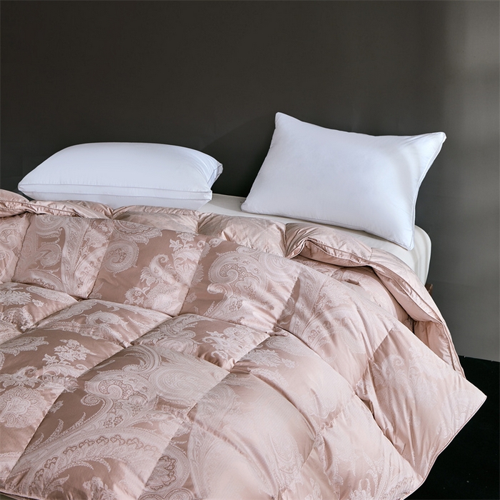 91家纺网 家纺一手货源 找家纺 御眠纺羽绒被壳 2025新款高精密提花单层立体高端羽绒被壳自充绒羽绒被壳 高精密奥菲豆沙