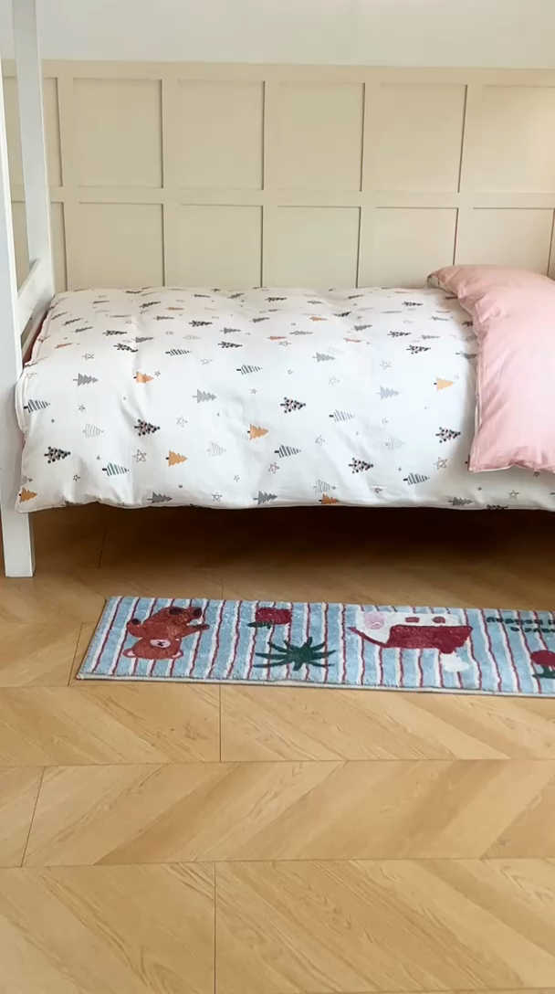 91家纺网 家纺一手货源 找家纺 锦罗绣 2025新款全棉双层纱学生套件三件套 小松树