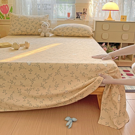 91家纺网 家纺一手货源 找家纺 （总）初念 2025春夏新款云感纱印花单床单