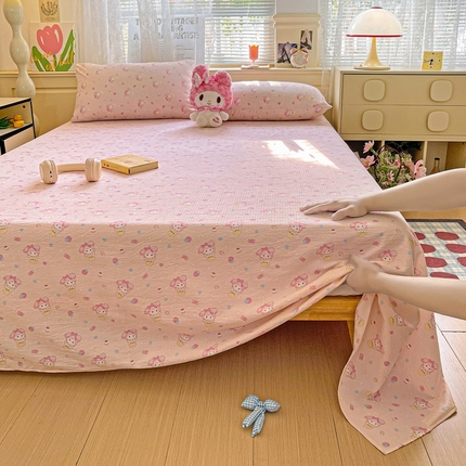 91家纺网 家纺一手货源 找家纺 （总）初念 2025春夏新款云感纱印花单床单