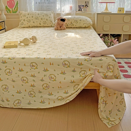 91家纺网 家纺一手货源 找家纺 （总）初念 2025春夏新款云感纱印花单床单