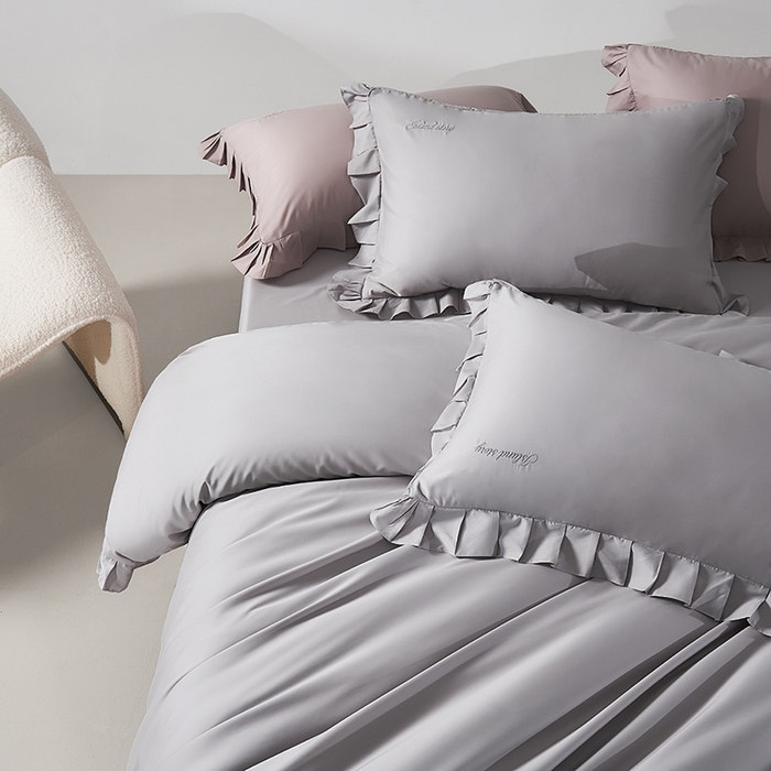 91家纺网 家纺一手货源 找家纺 轩和家居 2025新款80LF超细旦天丝棉四件套【控价468，488】 巴黎晨雾