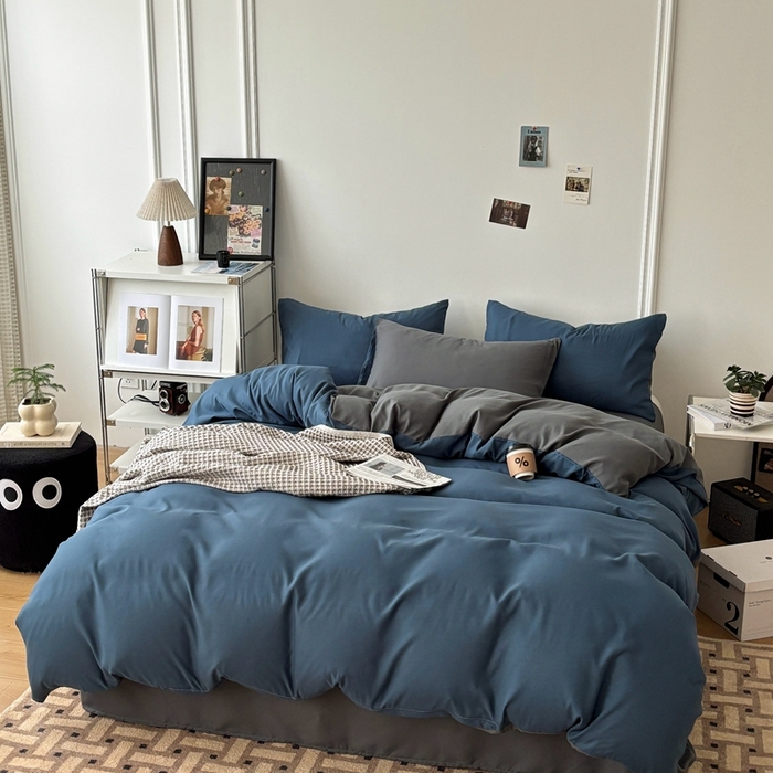 91家纺网 家纺一手货源 找家纺 （总）百花王 2025新款纯色四件套