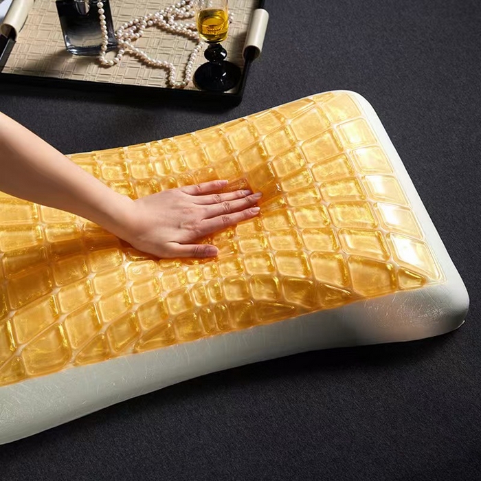 91家纺网 家纺一手货源 找家纺 （总）云熙枕业 2025春夏新款晶雅金珀悬浮凝胶枕头凉感记忆枕头枕芯单枕芯