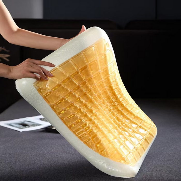 91家纺网 家纺一手货源 找家纺 （总）云熙枕业 2025春夏新款晶雅金珀悬浮凝胶枕头凉感记忆枕头枕芯单枕芯