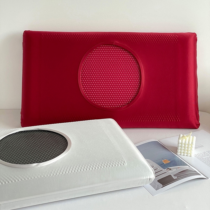 91家纺网 家纺一手货源 找家纺 靓星家纺 2025新款红石榴黑金凝胶枕枕头枕芯 红石榴黑金凝胶枕-黑色 40x70cm/只