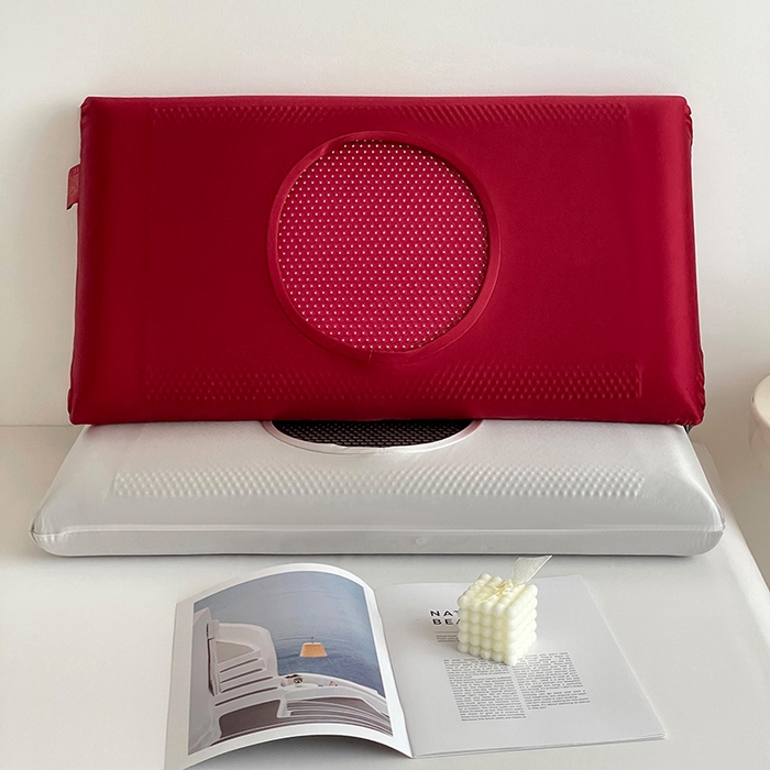 91家纺网 家纺一手货源 找家纺 靓星家纺 2025新款红石榴黑金凝胶枕枕头枕芯 组合图仅供参考 40x70cm/只