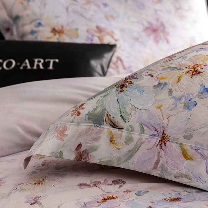 91家纺网 家纺一手货源 找家纺 涞澳家纺 2025新款天丝数码印花四件套 春序