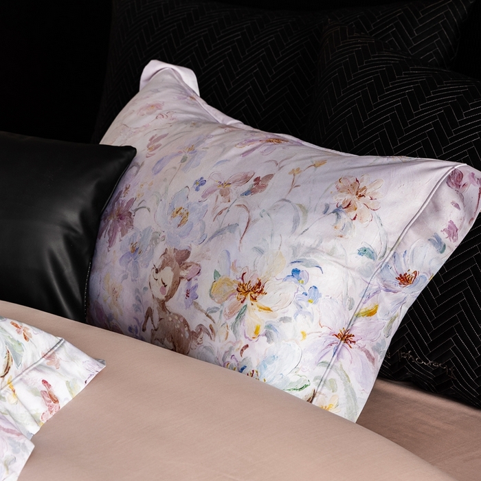 91家纺网 家纺一手货源 找家纺 涞澳家纺 2025新款天丝数码印花四件套 春序