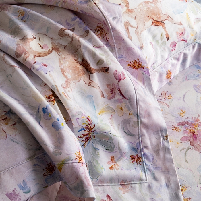 91家纺网 家纺一手货源 找家纺 涞澳家纺 2025新款天丝数码印花四件套 春序