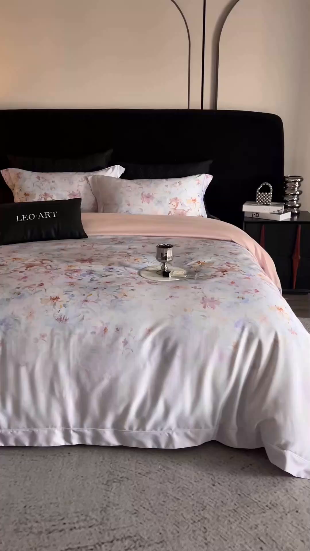 91家纺网 家纺一手货源 找家纺 涞澳家纺 2025新款天丝数码印花四件套 春序