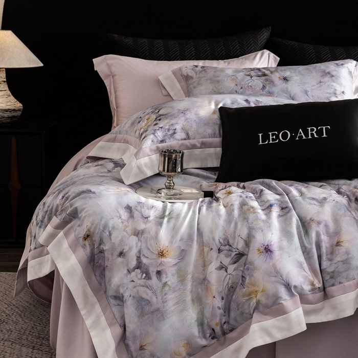 91家纺网 家纺一手货源 找家纺 涞澳家纺 2025新款天丝数码印花四件套 谷兰