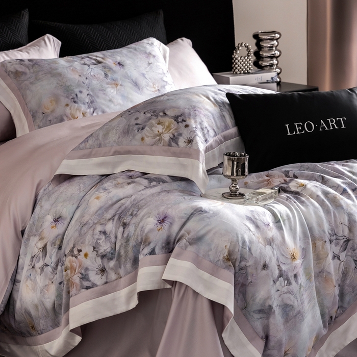 91家纺网 家纺一手货源 找家纺 涞澳家纺 2025新款天丝数码印花四件套 谷兰