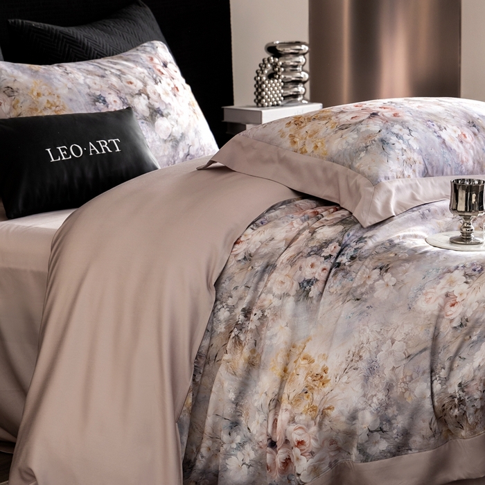 91家纺网 家纺一手货源 找家纺 涞澳家纺 2025新款天丝数码印花四件套 景明