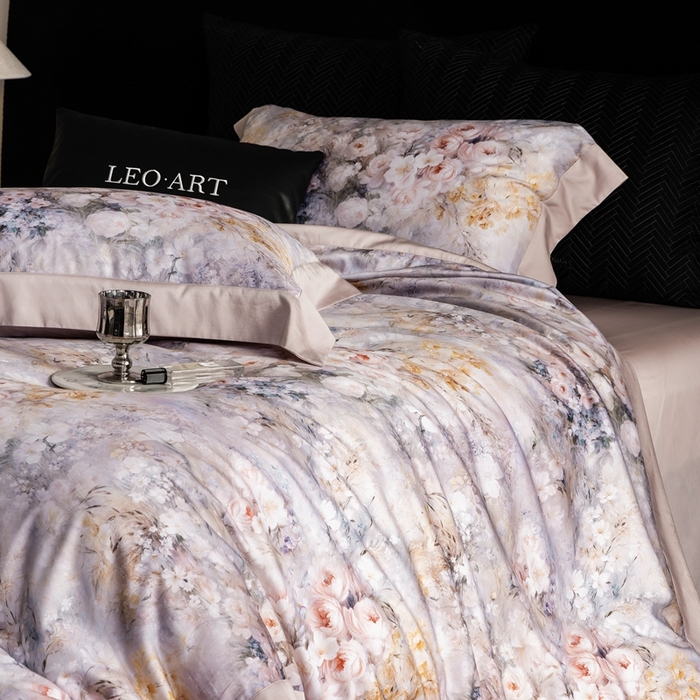 91家纺网 家纺一手货源 找家纺 涞澳家纺 2025新款天丝数码印花四件套 景明