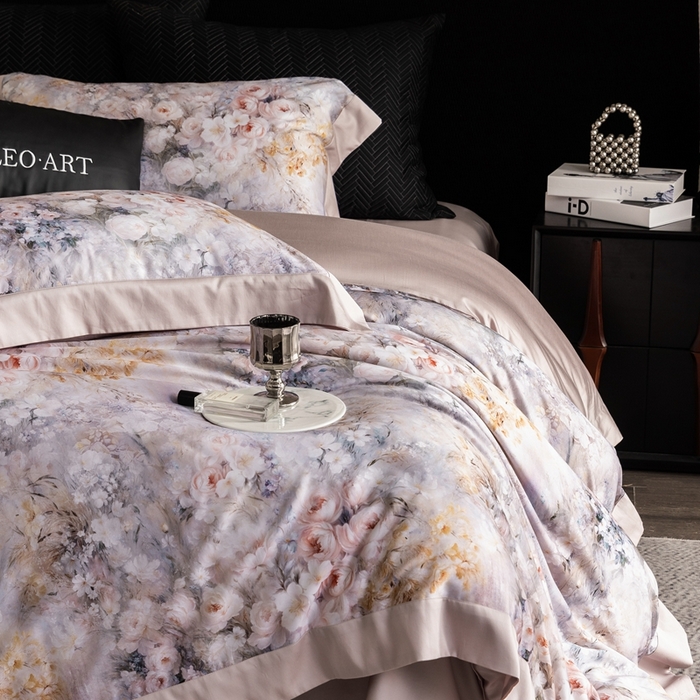 91家纺网 家纺一手货源 找家纺 涞澳家纺 2025新款天丝数码印花四件套 景明