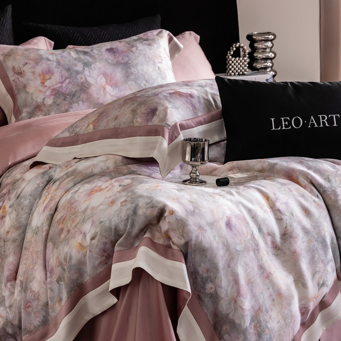 91家纺网 家纺一手货源 找家纺 涞澳家纺 2025新款天丝数码印花四件套 觅香