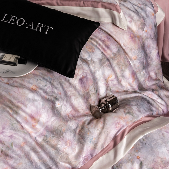 91家纺网 家纺一手货源 找家纺 涞澳家纺 2025新款天丝数码印花四件套 觅香