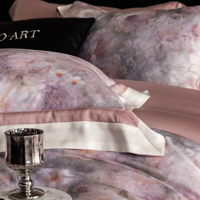 91家纺网 家纺一手货源 找家纺 涞澳家纺 2025新款天丝数码印花四件套 觅香