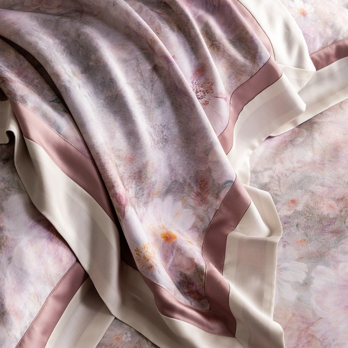 91家纺网 家纺一手货源 找家纺 涞澳家纺 2025新款天丝数码印花四件套 觅香