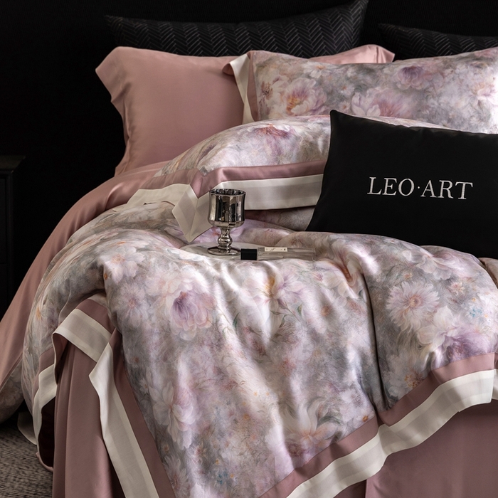 91家纺网 家纺一手货源 找家纺 涞澳家纺 2025新款天丝数码印花四件套 觅香