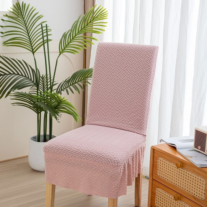 沐沐家纺 2026新款摇粒绒裙边椅子套 摇粒绒—少女粉 椅套/只