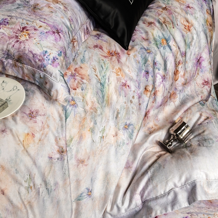 91家纺网 家纺一手货源 找家纺 涞澳家纺 2025新款天丝数码印花四件套 轻语