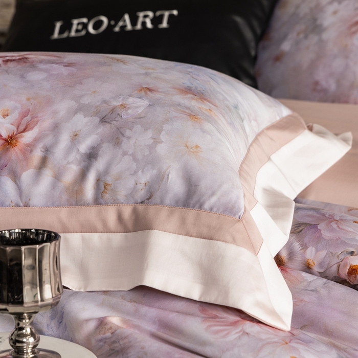 91家纺网 家纺一手货源 找家纺 涞澳家纺 2025新款天丝数码印花四件套 舒曼