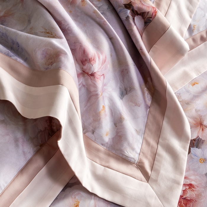 91家纺网 家纺一手货源 找家纺 涞澳家纺 2025新款天丝数码印花四件套 舒曼