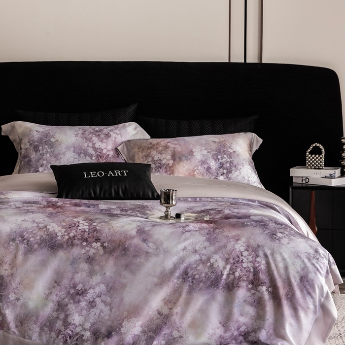 91家纺网 家纺一手货源 找家纺 涞澳家纺 2025新款天丝数码印花四件套 晚意