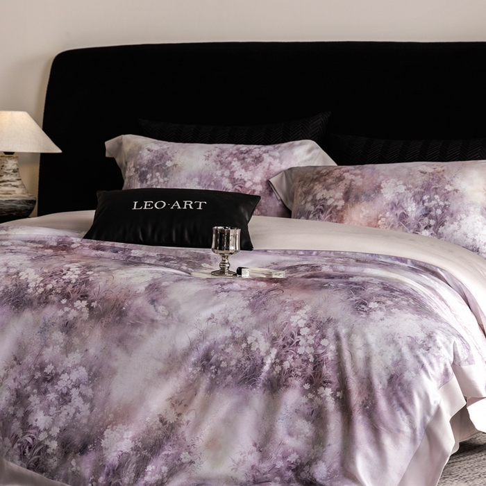 91家纺网 家纺一手货源 找家纺 涞澳家纺 2025新款天丝数码印花四件套 晚意