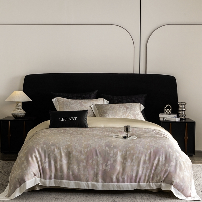 91家纺网 家纺一手货源 找家纺 涞澳家纺 2025新款天丝数码印花四件套 悠若