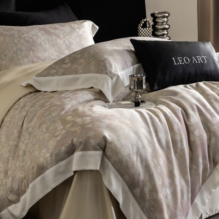 91家纺网 家纺一手货源 找家纺 涞澳家纺 2025新款天丝数码印花四件套 悠若