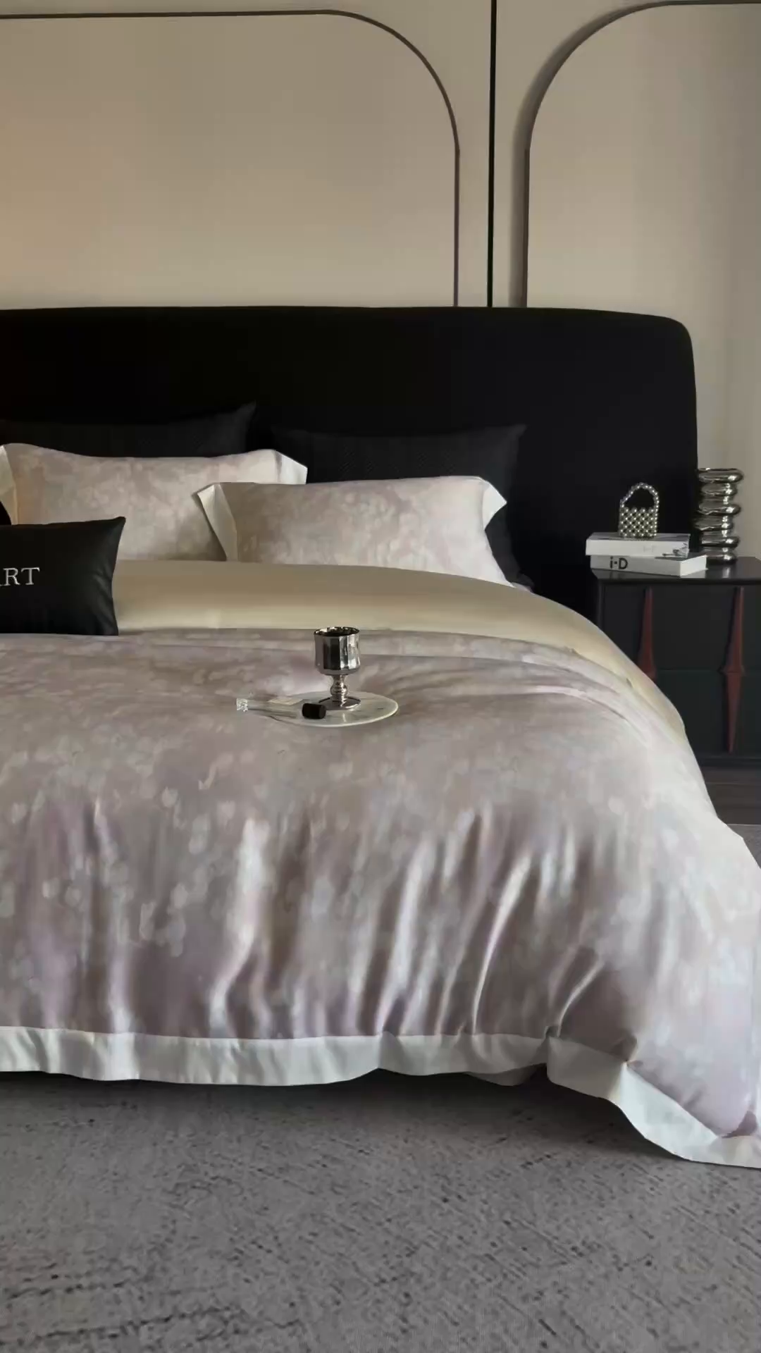 91家纺网 家纺一手货源 找家纺 涞澳家纺 2025新款天丝数码印花四件套 悠若