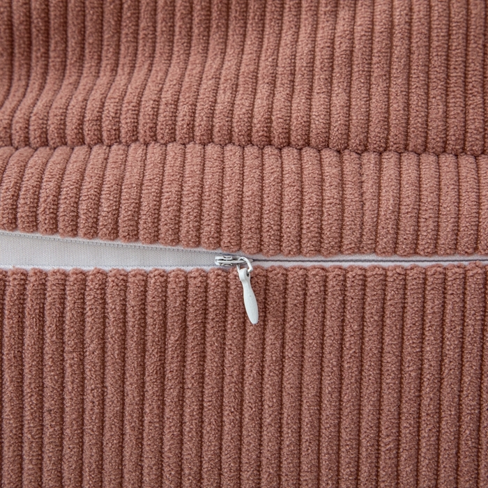 91家纺网 家纺一手货源 找家纺 沐沐家纺 2026新款灯芯绒立体护腰靠枕 立体灯芯绒-玫粉